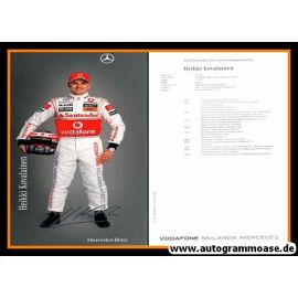 Autogramm Formel 1 | Heikki KOVALAINEN | 2009 Druck (Mercedes)