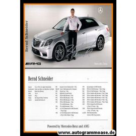 Autogramm Tourenwagen | Bernd SCHNEIDER | 2009 Druck (Mercedes Botschafter)