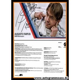 Autogramm Tourenwagen | Augusto FARFUS | 2012 Druck (BMW)
