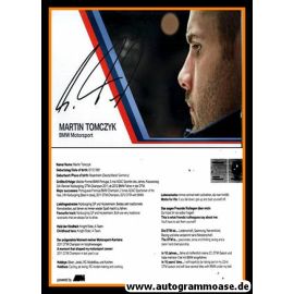 Autogramm Tourenwagen | Martin TOMCZYK | 2012 Druck (BMW)