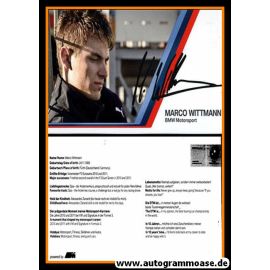 Autogramm Tourenwagen | Marco WITTMANN | 2012 Druck (BMW)
