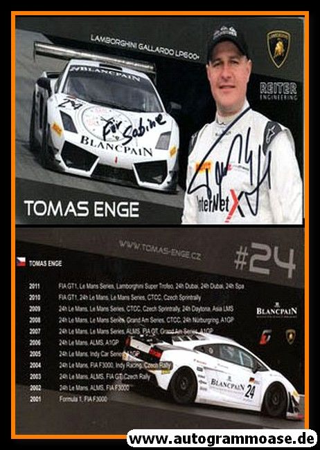 Autogramm Tourenwagen | Tomas ENGE | 2012 (Lamborghini)