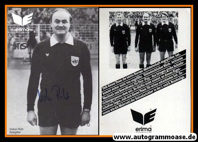 Autogramm Fussball | Schiedsrichter | 1985 Erima | Volker ROTH (Portrait SW)