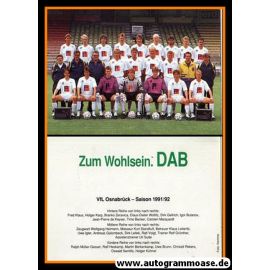 Mannschaftskarte Fussball | VfL Osnabrück | 1991