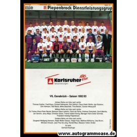 Mannschaftskarte Fussball | VfL Osnabrück | 1992