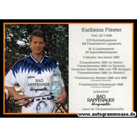 Autogramm Fussball | 1990er | Karl-Heinz FÖRSTER (Portrait Color) Bad Rappenauer