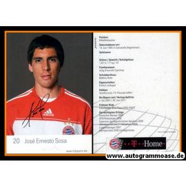 Autogramm Fussball | FC Bayern München | 2008 Mini Druck | Jose Ernesto SOSA