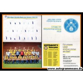 Mannschaftskarte Fussball | Eintracht Braunschweig | 1983 (Klappkarte)