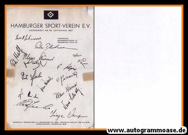 Briefbogen Fussball | Hamburger SV | 1950er Druck | TEAM _