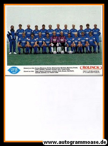 Mannschaftskarte Fussball | VfB Oldenburg | 1989
