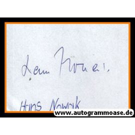 Autograph Fussball | Hans NOWAK