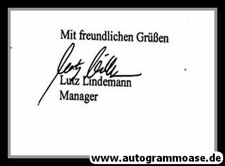 Autograph Fussball | DDR | Lutz LINDEMANN