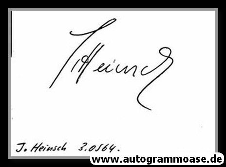 Autograph Fussball | DDR | Jürgen HEINSCH