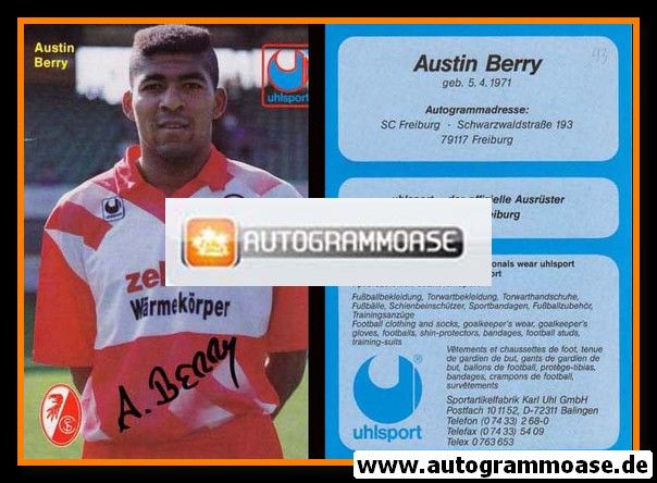 Autogramm Fussball | SC Freiburg | 1993-1 | Austin BERRY