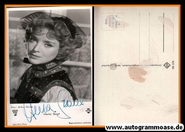 Autogramm Schauspieler | Herta STAAL | 1960er (Portrait SW) UFA FK3179