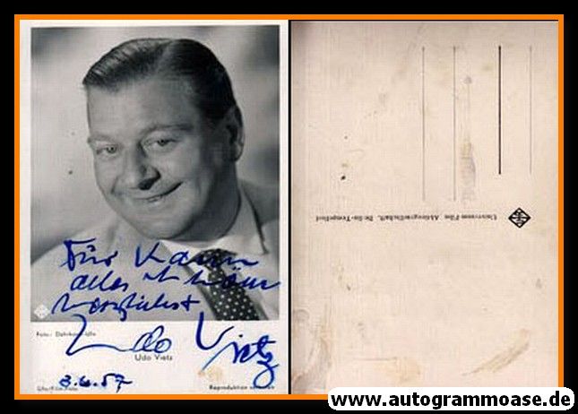 Autogramm Schauspieler | Udo VIETZ | 1950er (Portrait SW UFA) Dührkoop