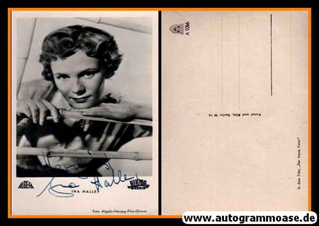 Autogramm Film | Ina HALLEY | 1954 "Der Treue Husar" (Herzog)
