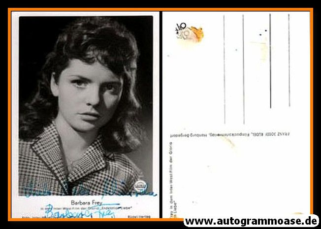 Autogramm Film | Barbara FREY | 1958 "Endstation Liebe" (Rüdel)
