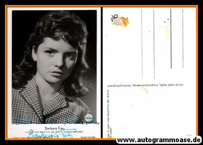 Autogramm Film | Barbara FREY | 1958 "Endstation Liebe" (Portrait SW Rüdel)