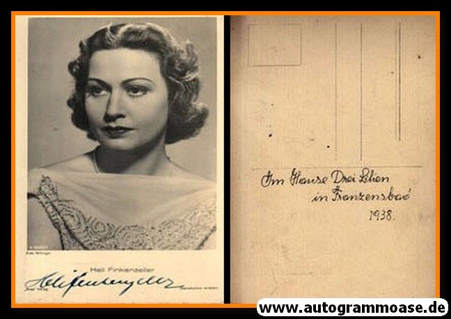 Autogramm Schauspieler | Heli FINKENZELLER | 1930er (Portrait SW) Ross A1626-1