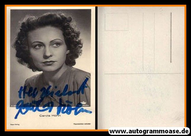 Autogramm Schauspieler | Carola HÖHN | 1940er (Portrait SW) Ross A2843-1