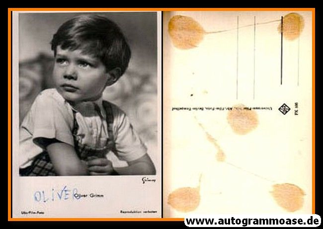 Autogramm Schauspieler | Oliver GRIMM | 1950er (Portrait SW) UFA FK886