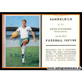 Autogramm Fussball | SV Werder Bremen | 1967 | Heinz STEINMANN (Bergmann 314)