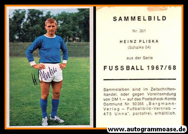 Autogramm Fussball | FC Schalke 04 | 1967 | Heinz PLISKA (Bergmann 301)
