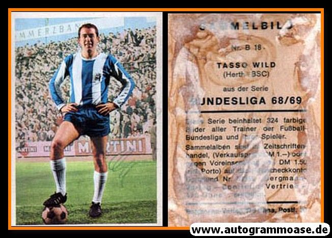 Autogramm Fussball | Hertha BSC Berlin | 1968 | Tasso WILD (Bergmann B018)