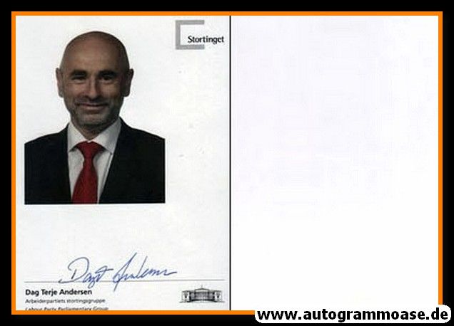 Autogramm Politik | Norwegen | Dag Terje ANDERSEN | 2010er (Wirtschaftsminister)