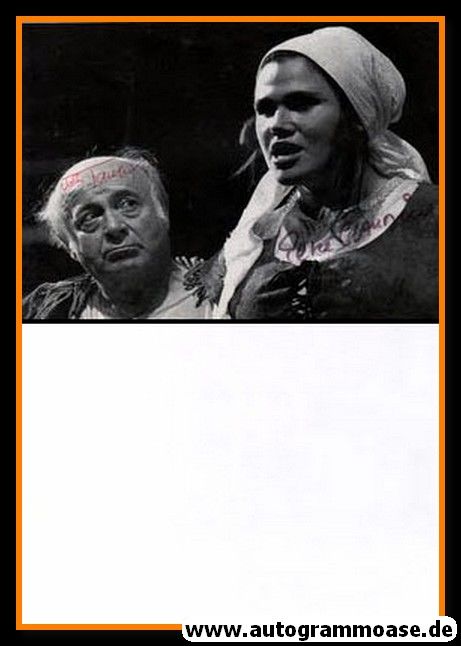Autogramme Schauspieler | Elke CLAUDIUS + Valter TAUB | 1970er (Filmszene SW)