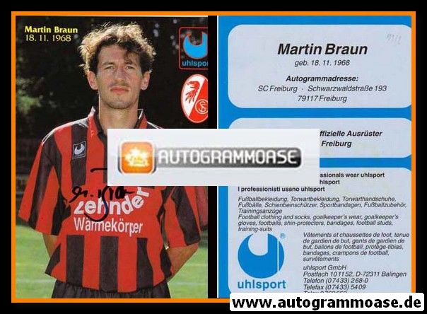 Autogramm Fussball | SC Freiburg | 1994-1 | Martin BRAUN