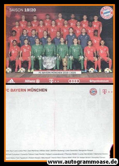 Mannschaftskarte Fussball | FC Bayern München | 2019