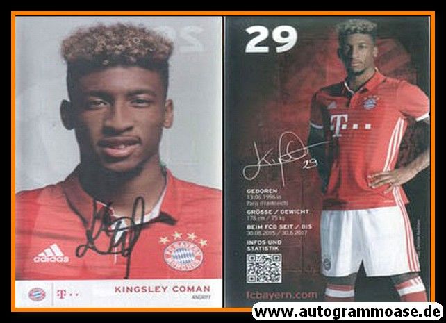 Autogramm Fussball | FC Bayern München | 2016 | Kingsley COMAN
