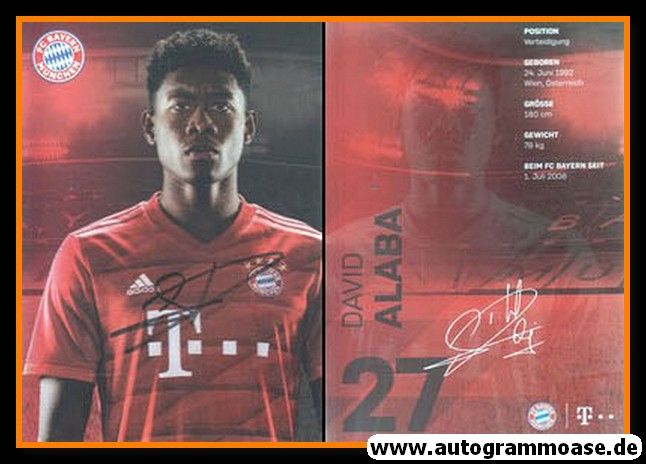 Autogramm Fussball | FC Bayern München | 2019 | David ALABA