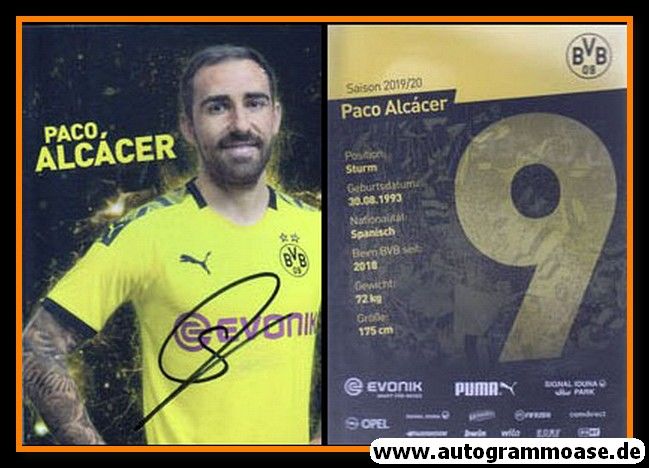 Autogramm Fussball | Borussia Dortmund | 2019 | Paco ALCACER