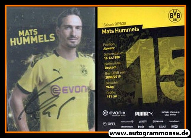 Autogramm Fussball | Borussia Dortmund | 2019 | Mats HUMMELS