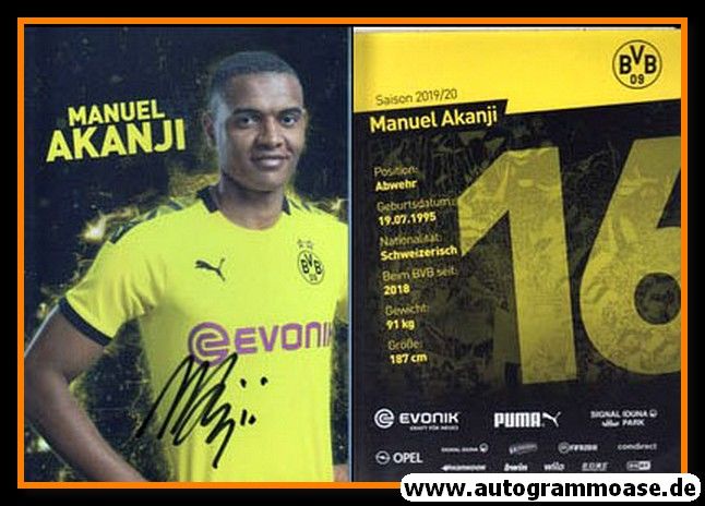 Autogramm Fussball | Borussia Dortmund | 2019 | Manuel AKANJI
