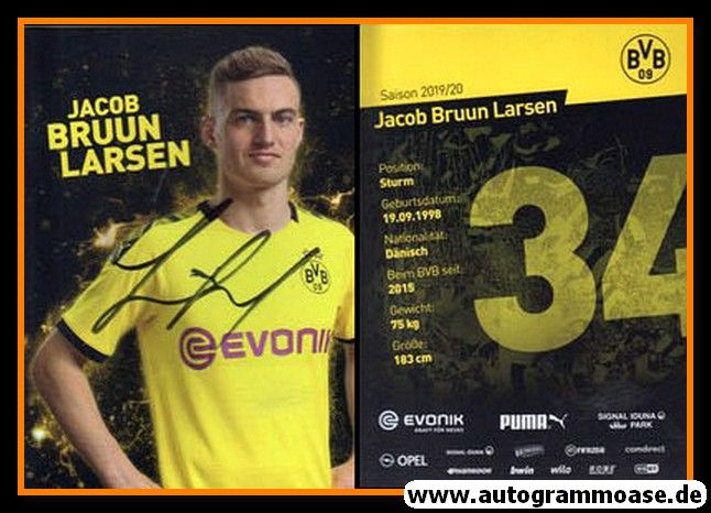 Autogramm Fussball | Borussia Dortmund | 2019 | Jacob BRUUN LARSEN