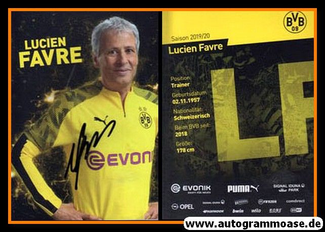 Autogramm Fussball | Borussia Dortmund | 2019 | Lucien FAVRE