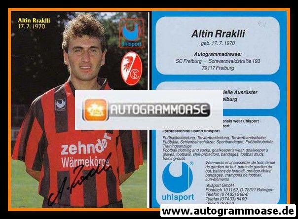 Autogramm Fussball | SC Freiburg | 1994-1 | Altin RRAKLLI
