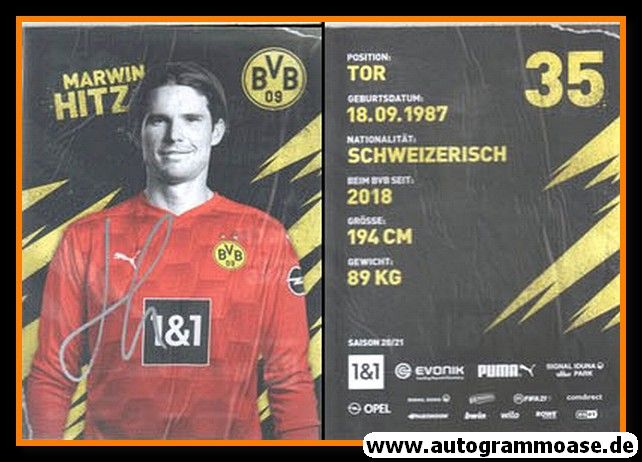 Autogramm Fussball | Borussia Dortmund | 2020 | Marwin HITZ