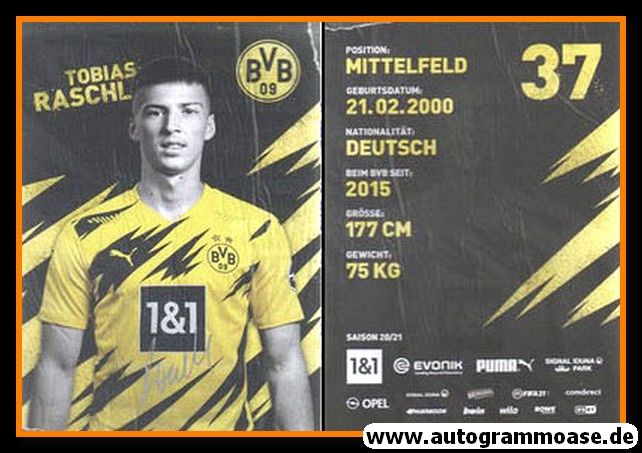 Autogramm Fussball | Borussia Dortmund | 2020 | Tobias RASCHL