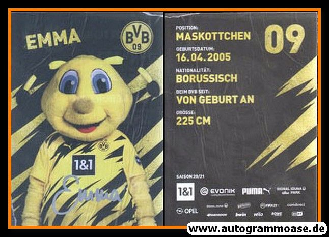 AK Fussball | Borussia Dortmund | 2020 | EMMA (Maskottchen)