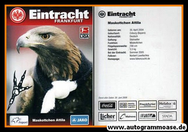 AK Fussball | Eintracht Frankfurt | 2009 | ATTILA (Maskottchen)