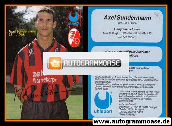 Autogramm Fussball | SC Freiburg | 1994-1 | Axel SUNDERMANN
