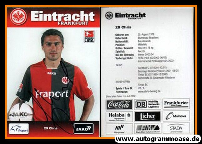 Autogramm Fussball | Eintracht Frankfurt | 2008 | CHRIS