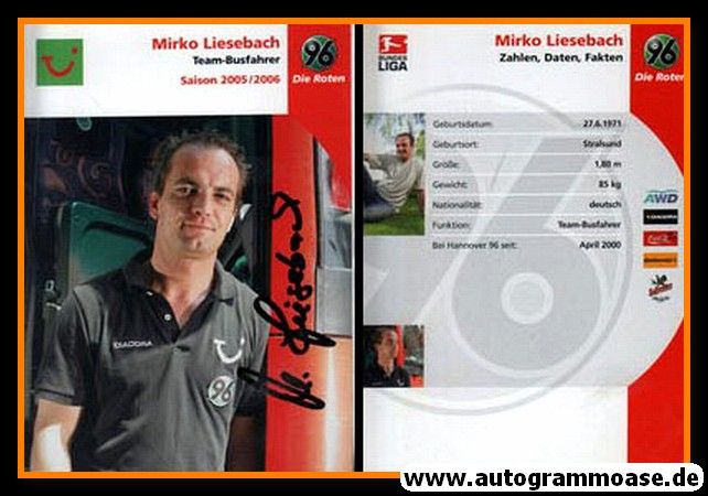 Autogramm Fussball | Hannover 96 | 2005 | Mirko LIESEBACH