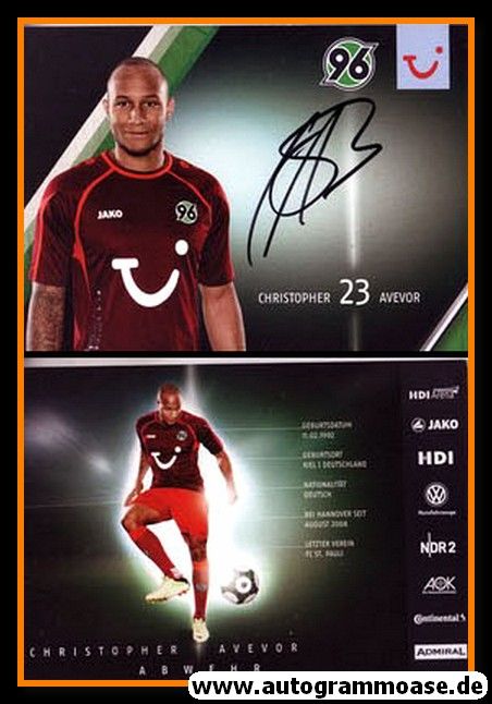 Autogramm Fussball | Hannover 96 | 2013 | Christopher AVENOR