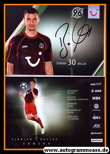 Autogramm Fussball | Hannover 96 | 2013 | Florian BALLAS